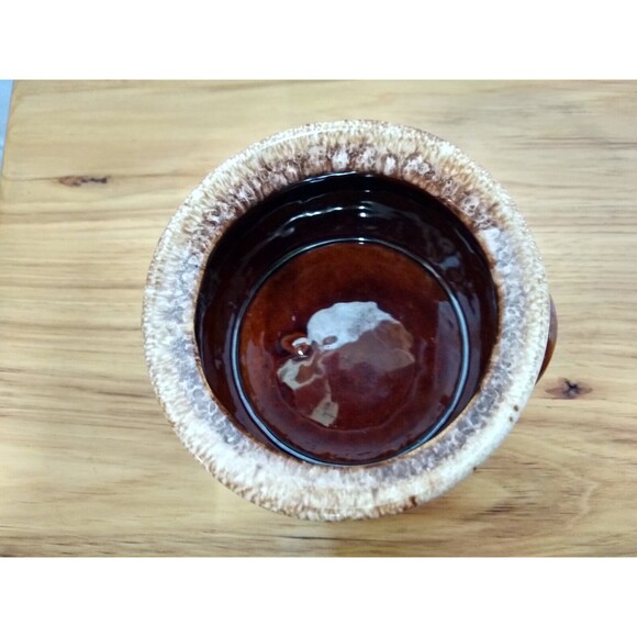 Vintage Hull Pottery Oven Proof Brown Drip Sugar Bowl No Lid Replacement - Picture 6 of 9